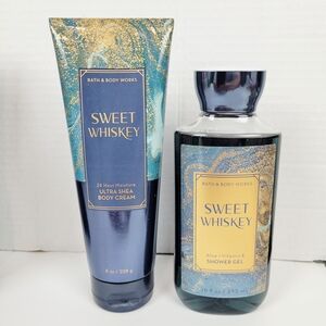 Bath & Body Works Sweet Whiskey~Body Cream 8 oz & Shower Gel 10 oz~Set of 2